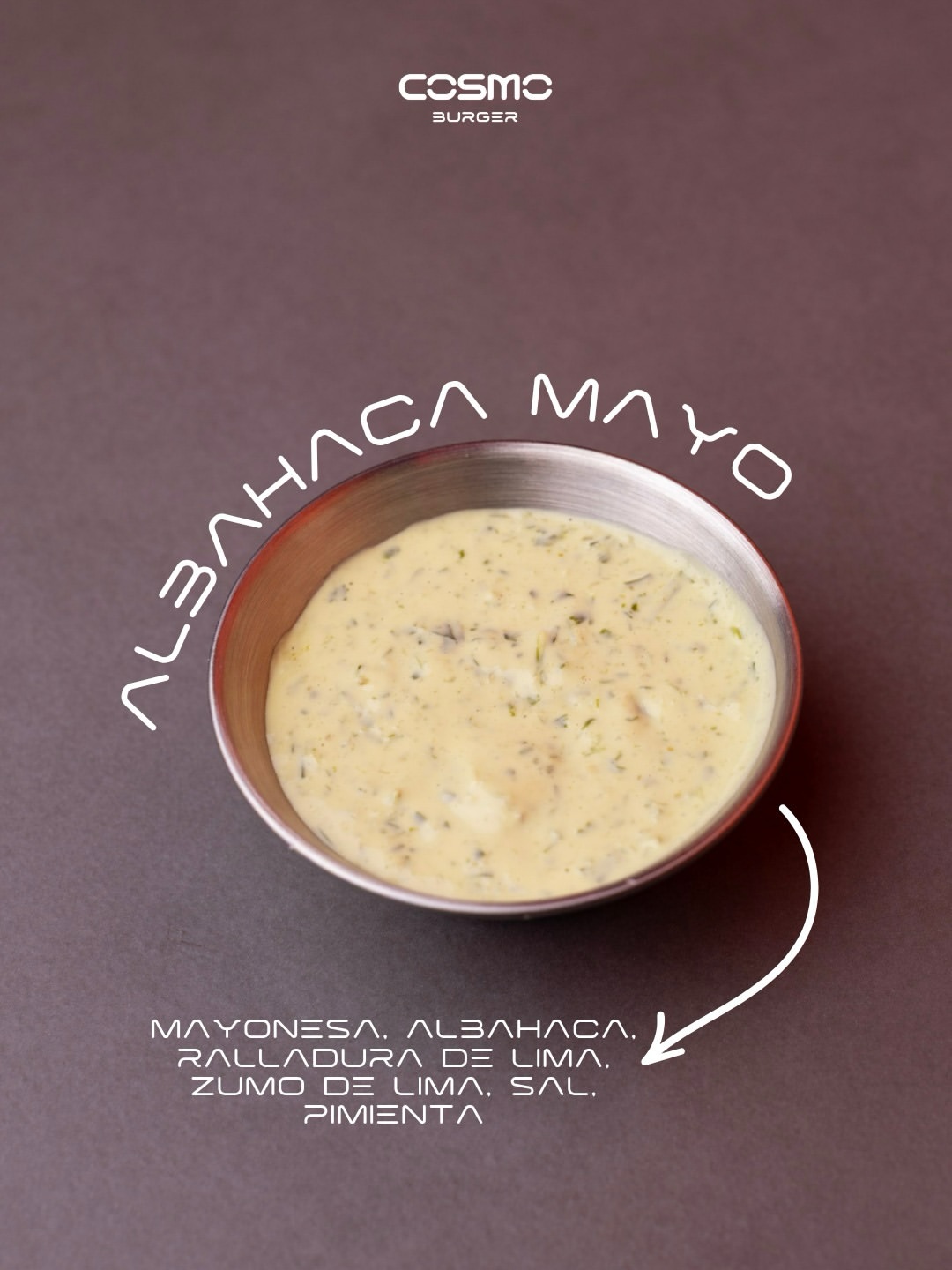 Salsa de Albahaca y Mayonesa casera — Cosmo Burger Barcelona