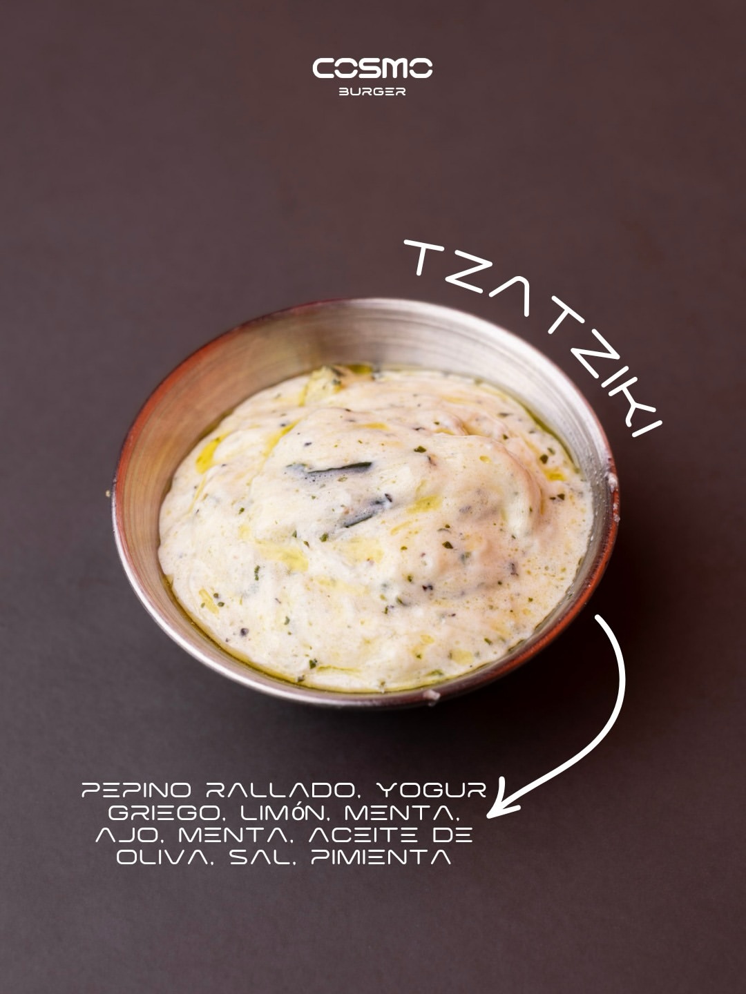 Salsa Tzatziki casera — Cosmo Burger Barcelona